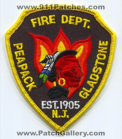Peapack Gladstone Fire Department Patch New Jersey NJ
