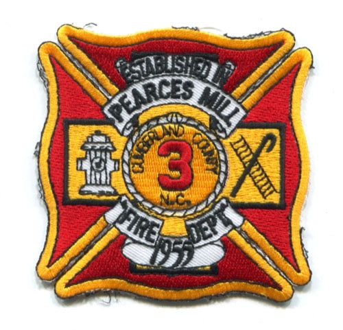 Pearces Mill Fire Department 3 Cumberland County Patch North Carolina NC