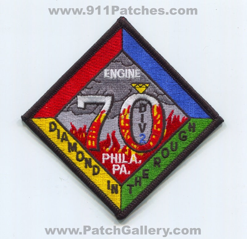 Philadelphia Fire Department Engine 70 Division 2 Patch Pennsylvania PA