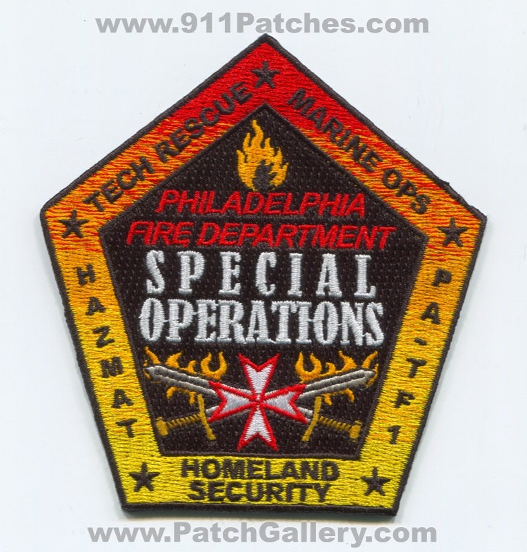 Philadelphia Fire Department Special Operations Patch Pennsylvania PA