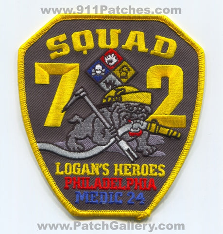 Philadelphia Fire Department Squad 72 Medic 24 Patch Pennsylvania PA