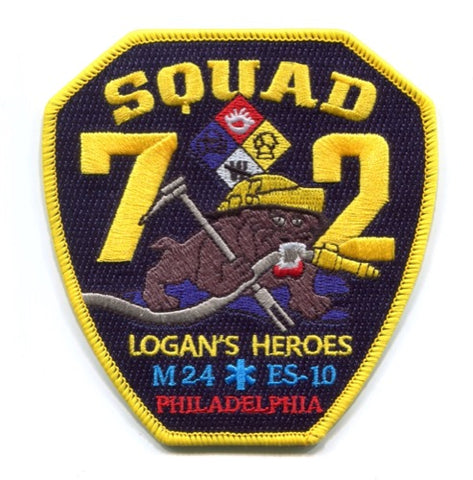 Philadelphia Fire Department Squad 72 Medic 24 ES-10 EMS Patch Pennsylvania PA