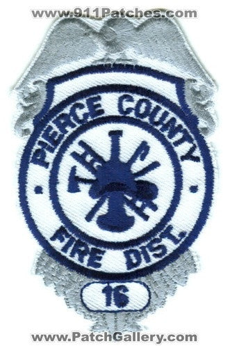 Pierce County Fire District 16 Patch Washington WA