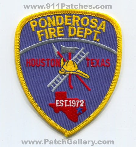 Ponderosa Fire Department Houston Patch Texas TX