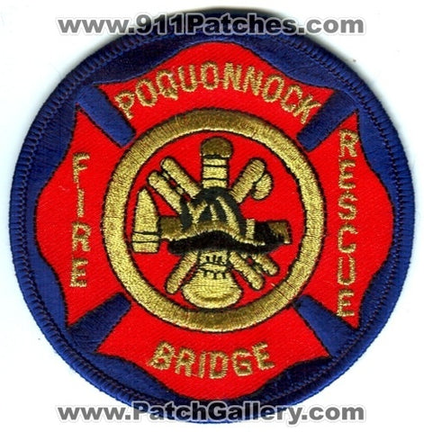 Poquonnock Bridge Fire Rescue Department Patch Connecticut CT