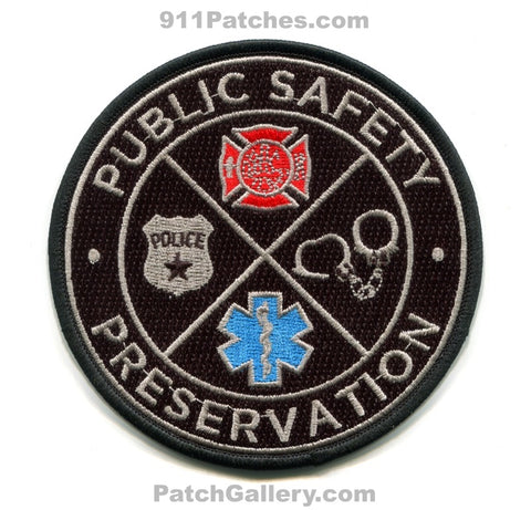 Public Safety Preservation Fire Ambulance EMS Police Sheriffs Patch Iowa IA