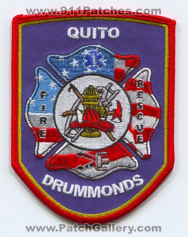 Quito Drummonds Fire Rescue Department Patch Tennessee TN