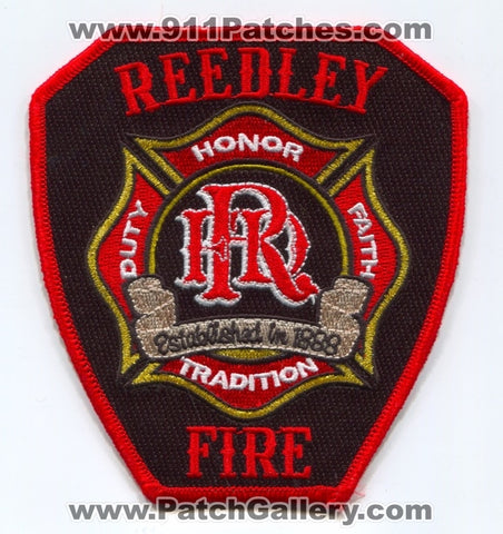 Reedley Fire Department Patch California CA New Style