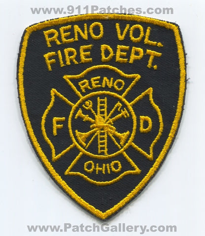 Reno Volunteer Fire Department Patch Ohio OH