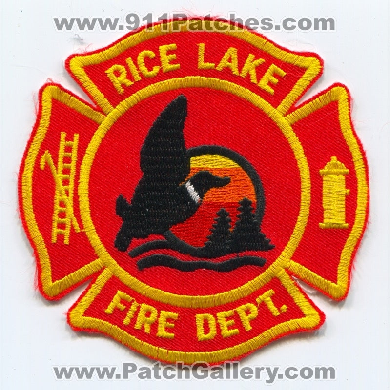 Rice Lake Fire Department Patch Wisconsin WI