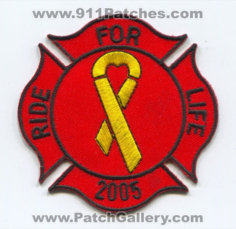 Ride For Life 2005 Motorcycle Rally Fire Department Patch Colorado CO