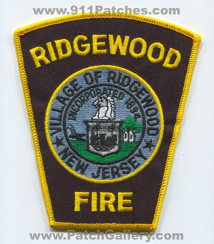 Ridgewood Fire Department Patch New Jersey NJ