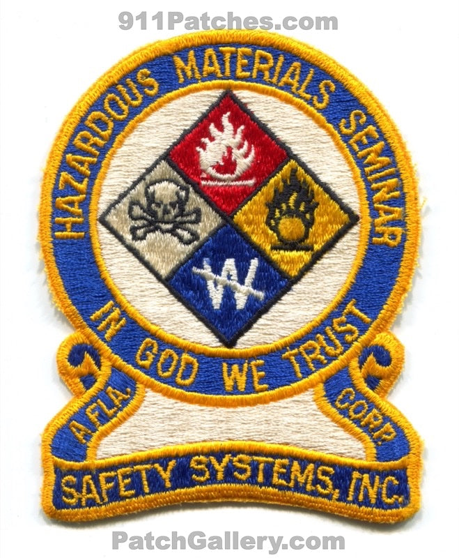 Safety Systems Inc Hazardous Materials Seminar Fire Patch Florida FL