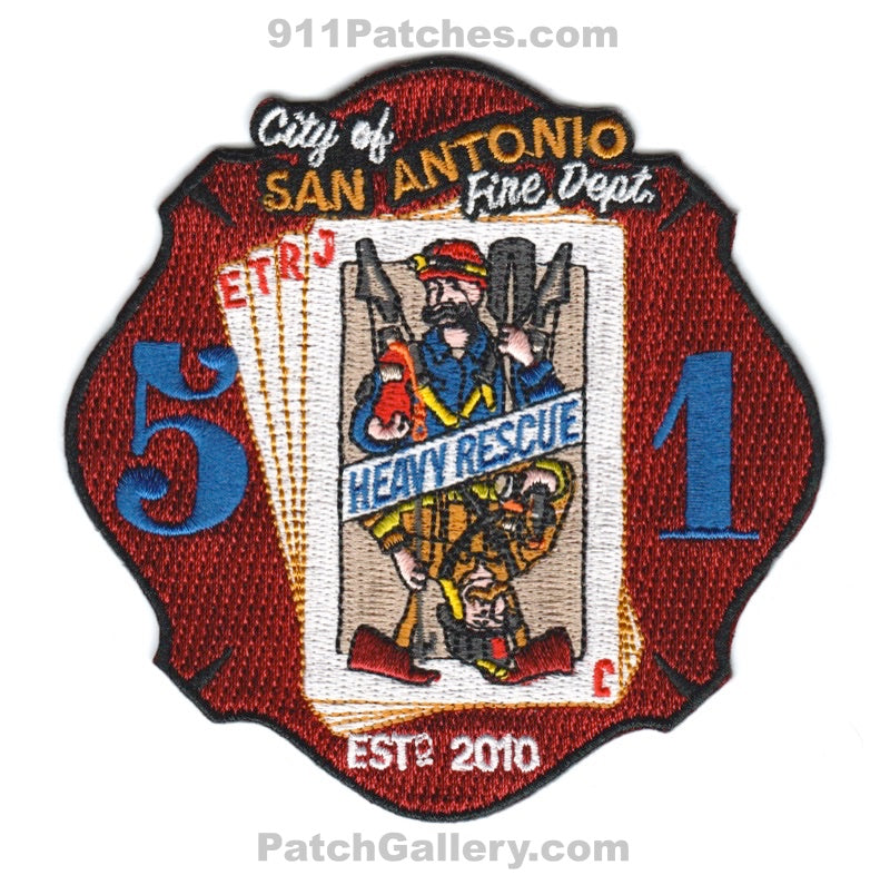 San Antonio Fire Department Heavy Rescue 51 Patch Texas TX