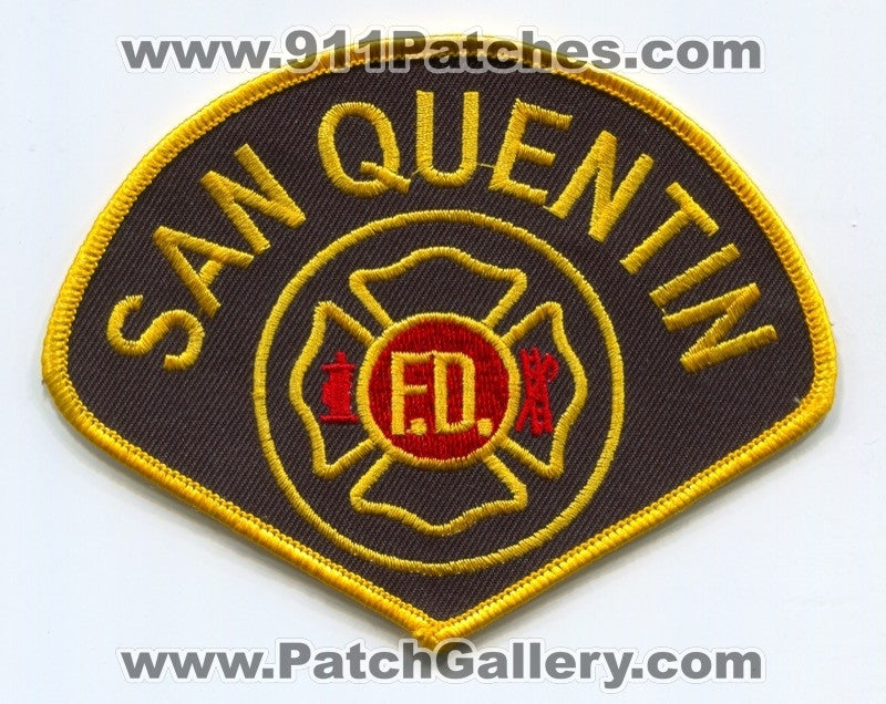 San Quentin Prison Fire Department Patch California CA