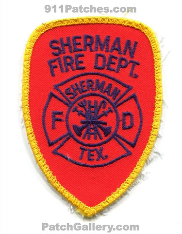 Sherman Fire Department Patch Texas TX