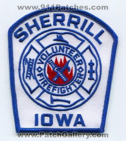 Sherrill Fire Department Volunteer Firefighter Patch Iowa IA