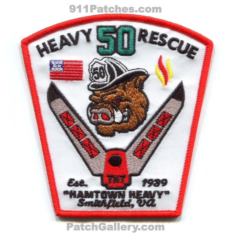 Smithfield Fire Department Heavy Rescue 50 Patch Virginia VA