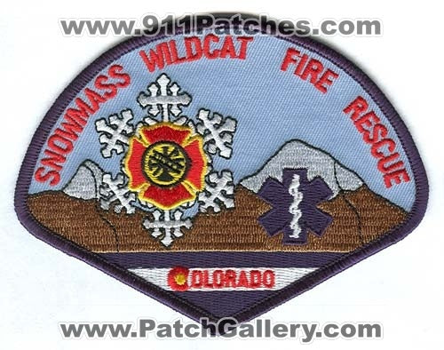 Snowmass Wildcat Fire Rescue Department Patch Colorado CO