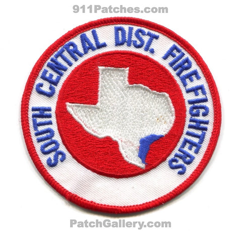 South Central District Firefighters Fire Department Patch Texas TX