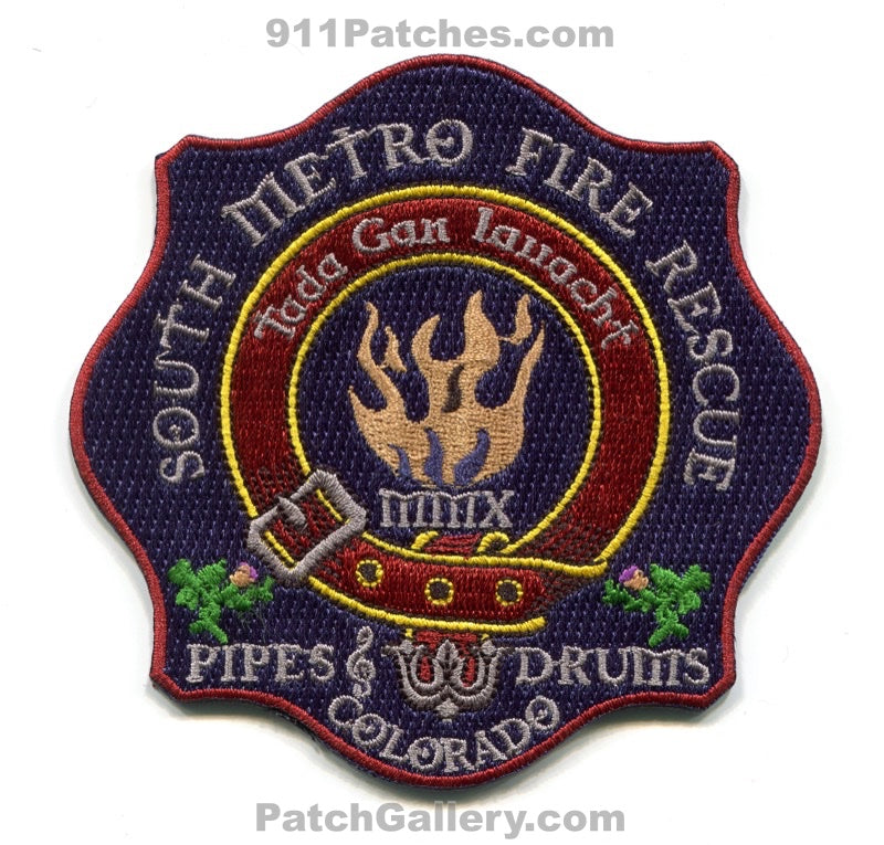 South Metro Fire Rescue Department Pipes and Drums Patch Colorado CO