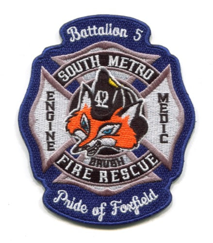 South Metro Fire Rescue Department Station 42 Patch Colorado CO
