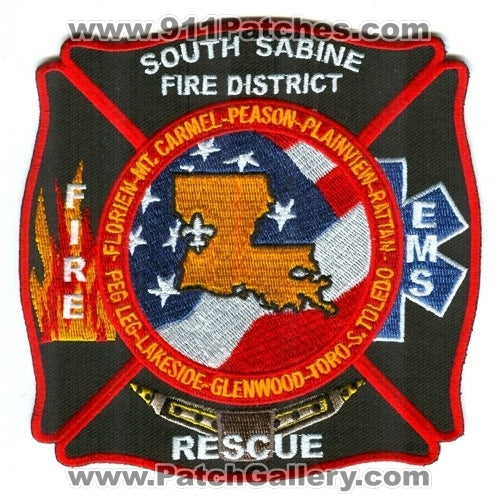 South Sabine Fire District Patch Louisiana LA