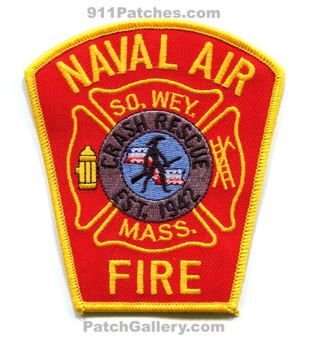 South Weymouth NAS Fire CFR ARFF USN Navy Military Patch Massachusetts MA