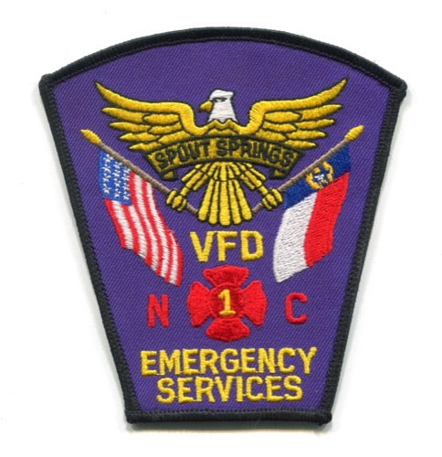Spout Springs Volunteer Fire Department 1 ES Patch North Carolina NC