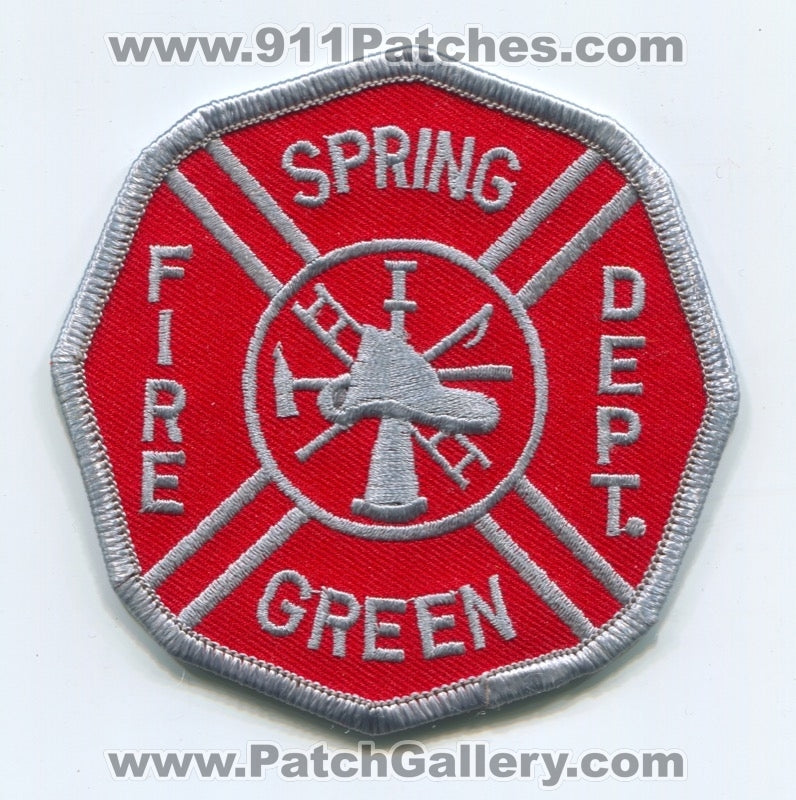 Spring Green Fire Department Patch Wisconsin WI
