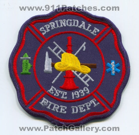 Springdale Fire Department Patch Ohio OH