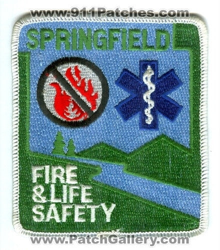 Springfield Fire and Life Safety Department Patch Oregon OR