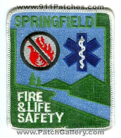Springfield Fire and Life Safety Department Patch Oregon OR