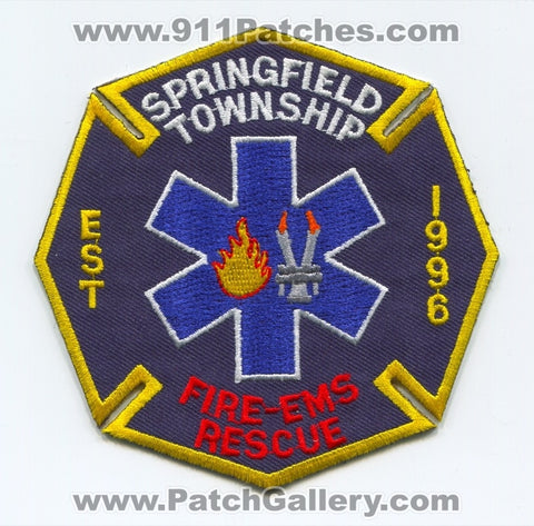 Springfield Township Fire EMS Rescue Department Patch Ohio OH
