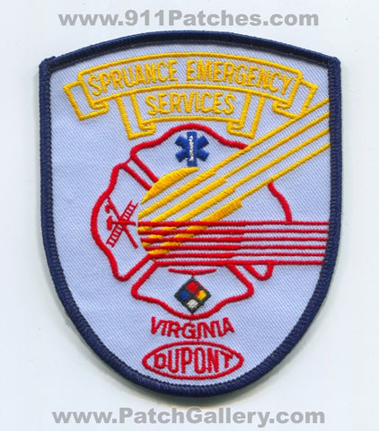 Dupont Spruance Plant Emergency Services Fire EMS Department Patch Virginia VA