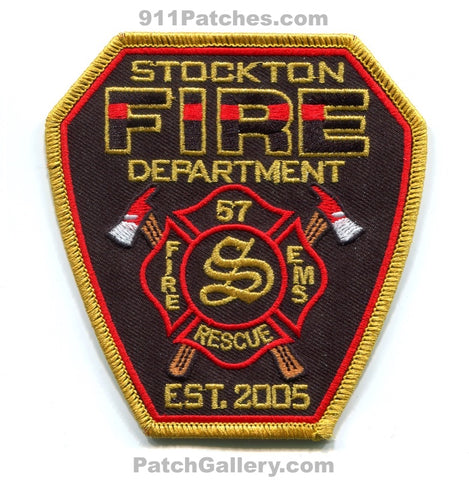 Stockton Fire Department Patch Wisconsin WI