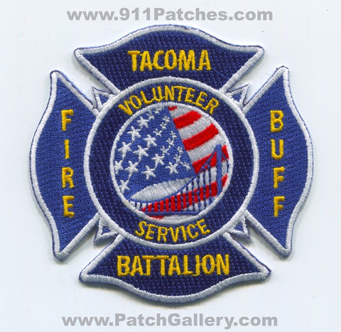 Tacoma Fire Buff Battalion Volunteer Service Patch Washington WA