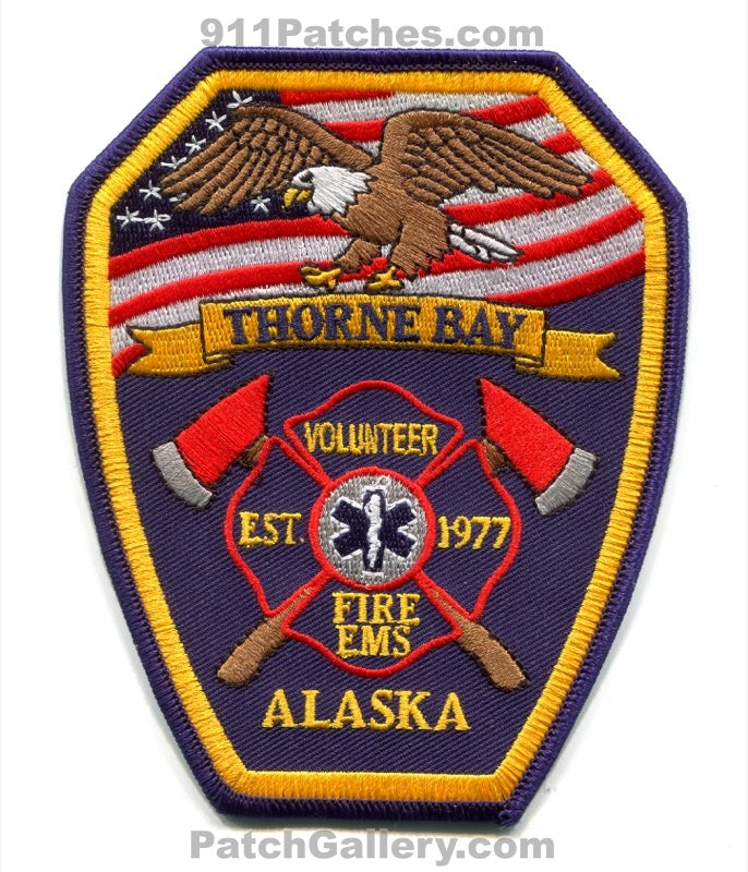 Thorne Bay Volunteer Fire EMS Department Patch Alaska AK
