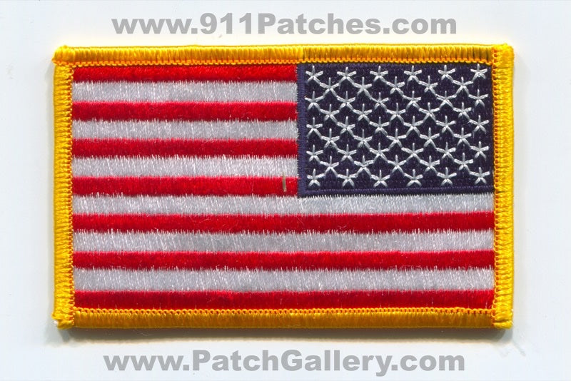 United States of America USA American Flag Patch Right Sleeve Reverse No State Affiliation Blank Generic Stock