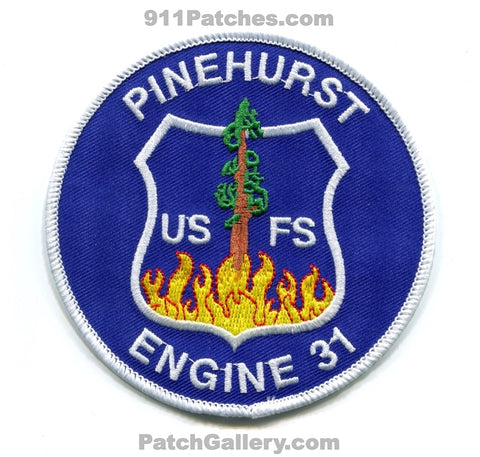 Sequoia National Forest Pinehurst Fire Engine 31 USFS Patch California CA