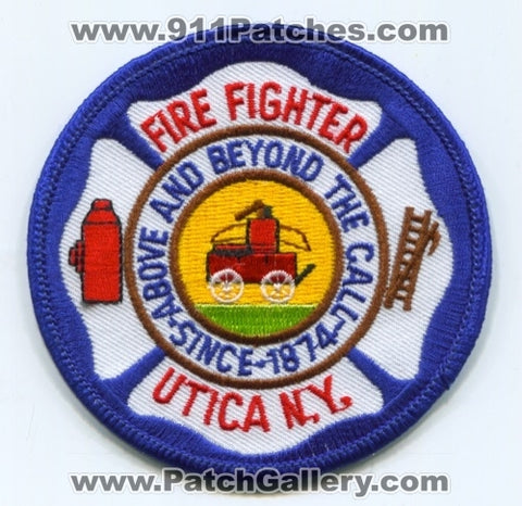 Utica Fire Department Firefighter Patch New York NY v2