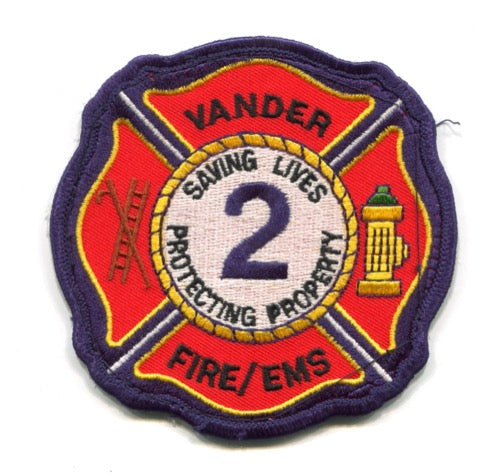 Vander Fire EMS Department 2 Patch North Carolina NC