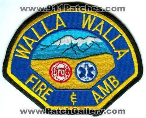 Walla Walla Fire and Ambulance Department Patch Washington WA