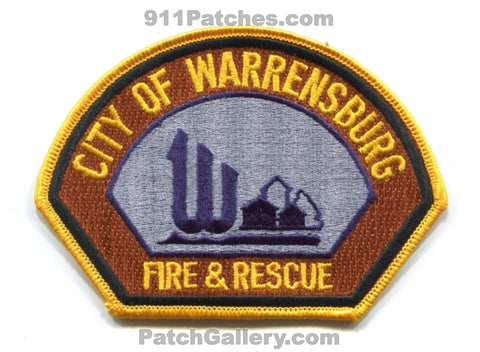 Warrensburg Fire and Rescue Department Patch Missouri MO