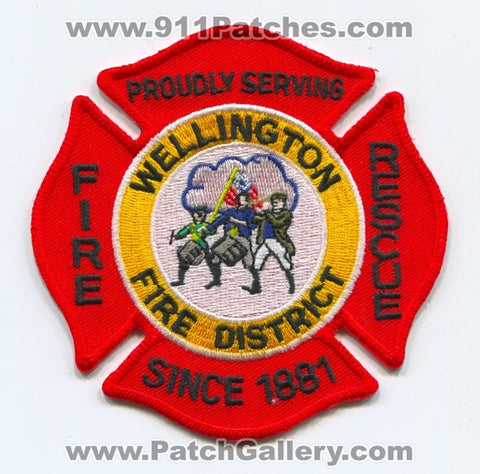 Wellington Fire District Fire Rescue Department Patch Ohio OH