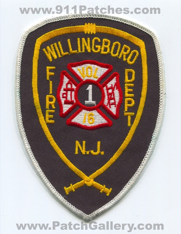 Willingboro Volunteer Fire Department Engine Tower 16 Patch New Jersey NJ
