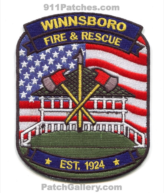 Winnsboro Fire Rescue Department Patch Louisiana LA